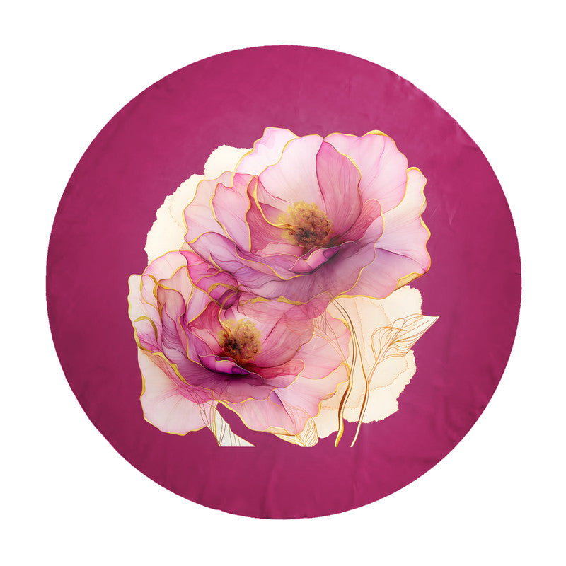 Mauve Rose Round Tablecloth