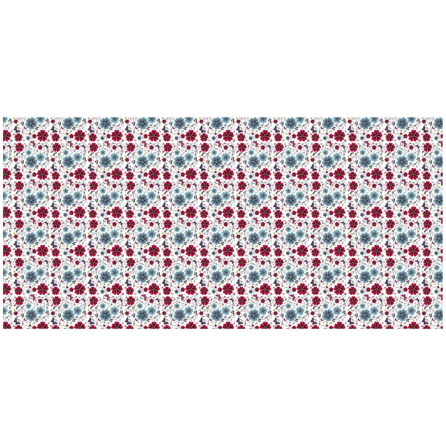Mauve and Mint Flowers 3m Rectangle Tablecloth