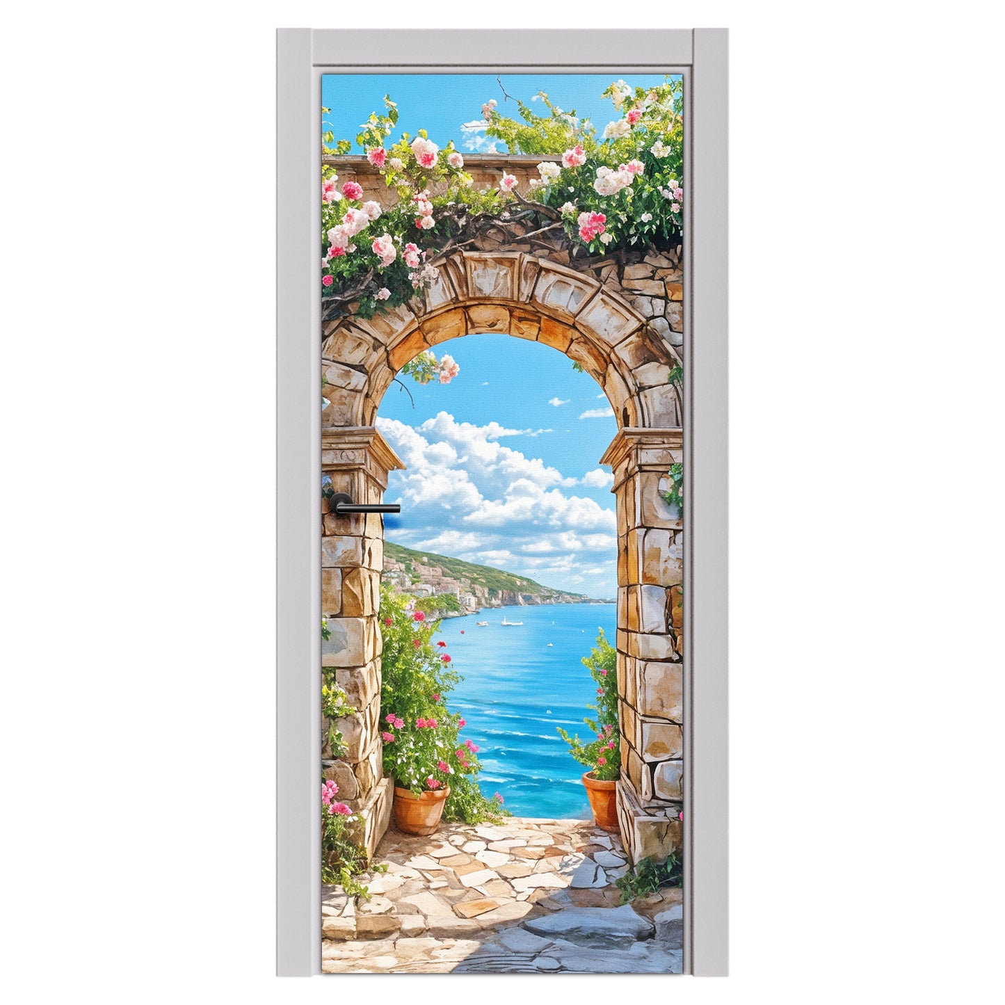 Medeterranian Sea Door Decoupage