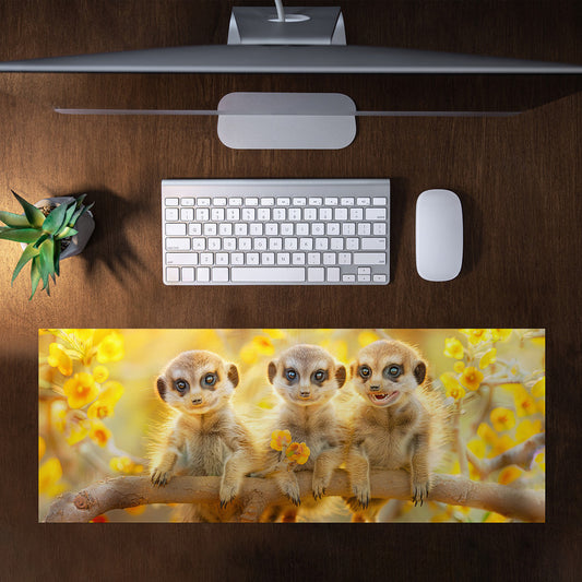 Meerkat Spring Large Desk Pad