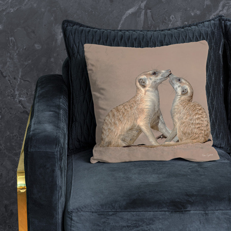 Meerkat Baby with Mom Luxury Scatter By Fanie Heymans
