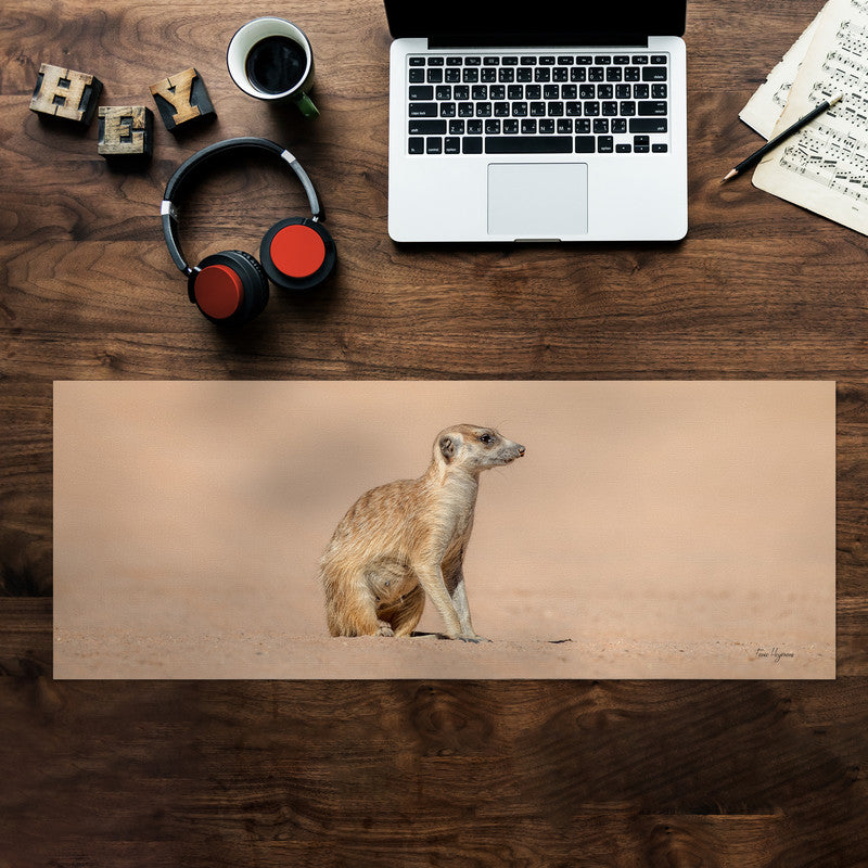 Meerkat Female Left Desk Pad by Fanie Heymans