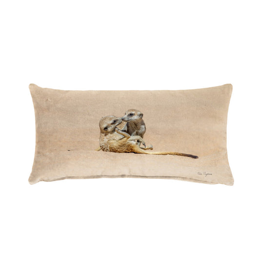 Meerkat Playing Oblong Luxury Scatter by Fanie Heymans