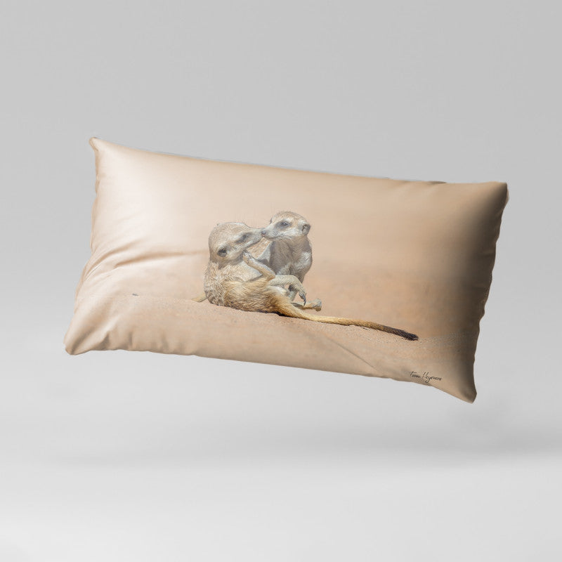 Meerkat Playing Oblong Luxury Scatter by Fanie Heymans