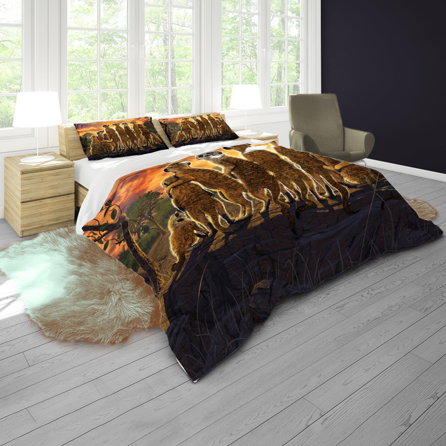 Meerkats Duvet Cover Set By Vincent Hie
