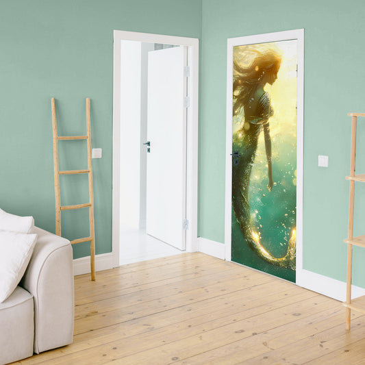 Mermaid Sunset Door Decoupage