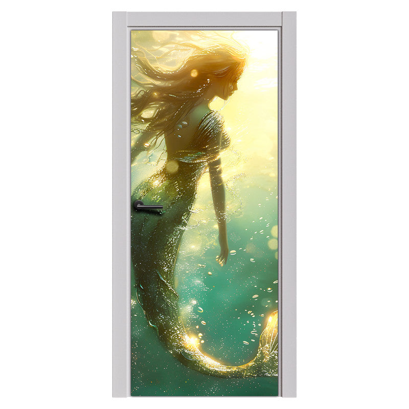 Mermaid Sunset Door Decoupage