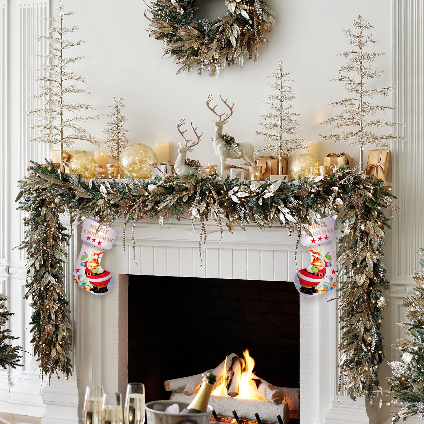 Santa Kittens Christmas Gift Stockings