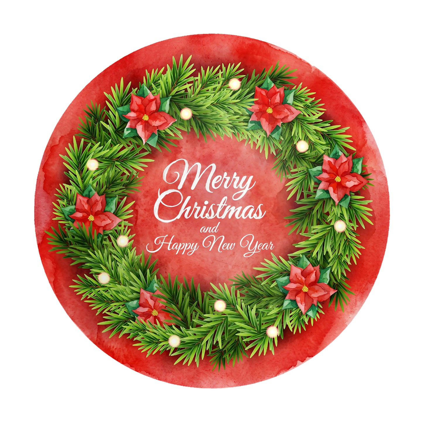 Merry Christmas Round Tablecloth