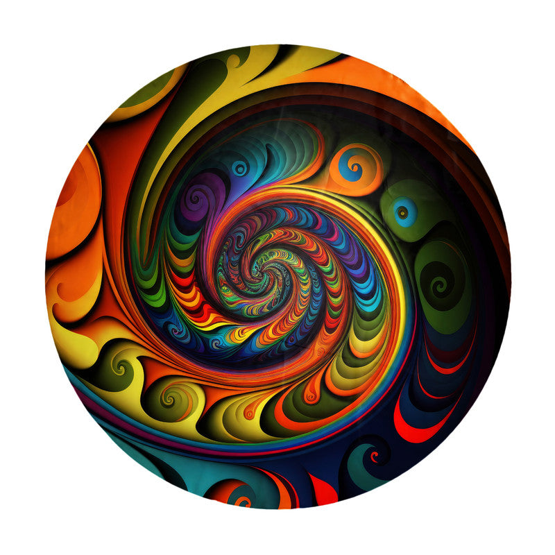 Mesmerizing Spiral Round Tablecloth