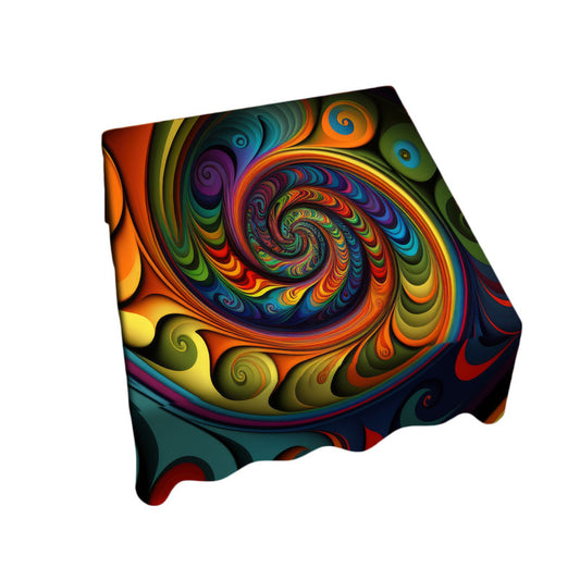 Mesmerizing Spiral Square Tablecloth