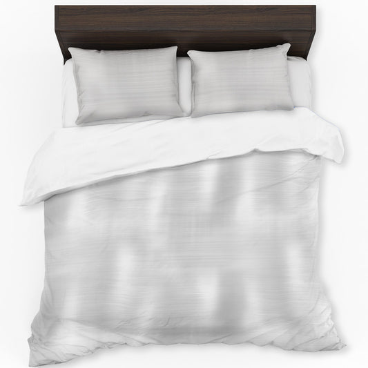 Metallic Silver Duvet Cover Set