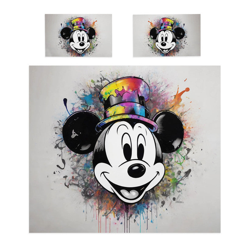 Mickey Splash Steamboat Willie By Nathan Pieterse Duvet Cover Set