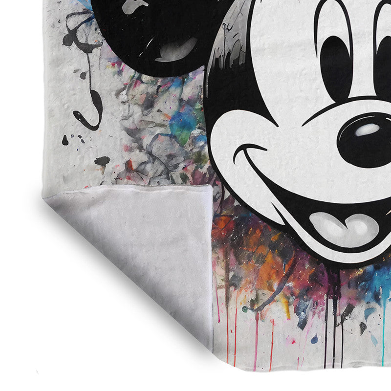 Mickey Splash Steamboat Willie Light Weigt Fleece Blanket By Nathan Pieterse