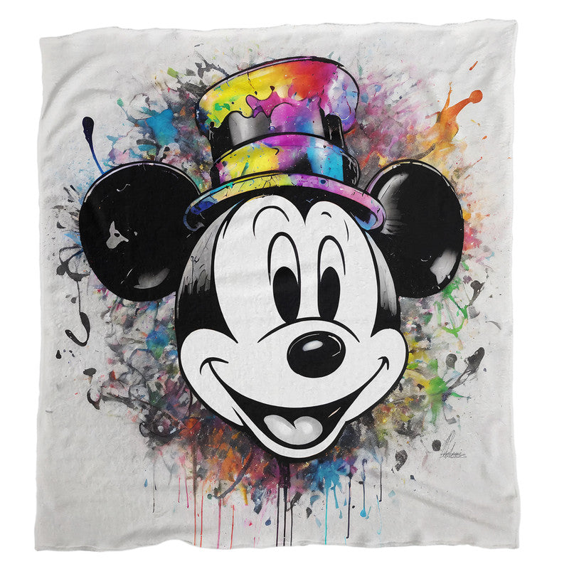 Mickey Splash Steamboat Willie Light Weigt Fleece Blanket By Nathan Pieterse