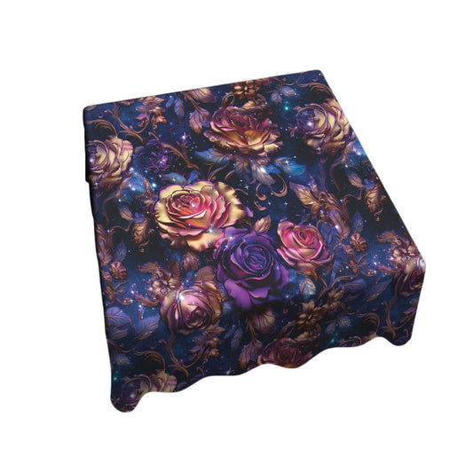 Midnight Rose Square Tablecloth