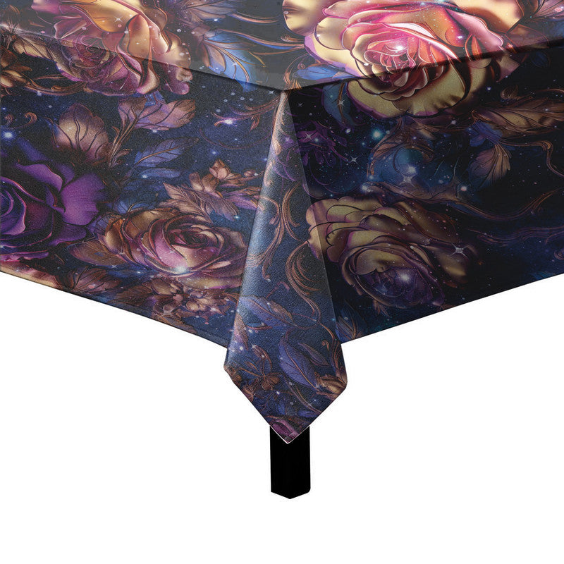 Midnight Rose Square Tablecloth