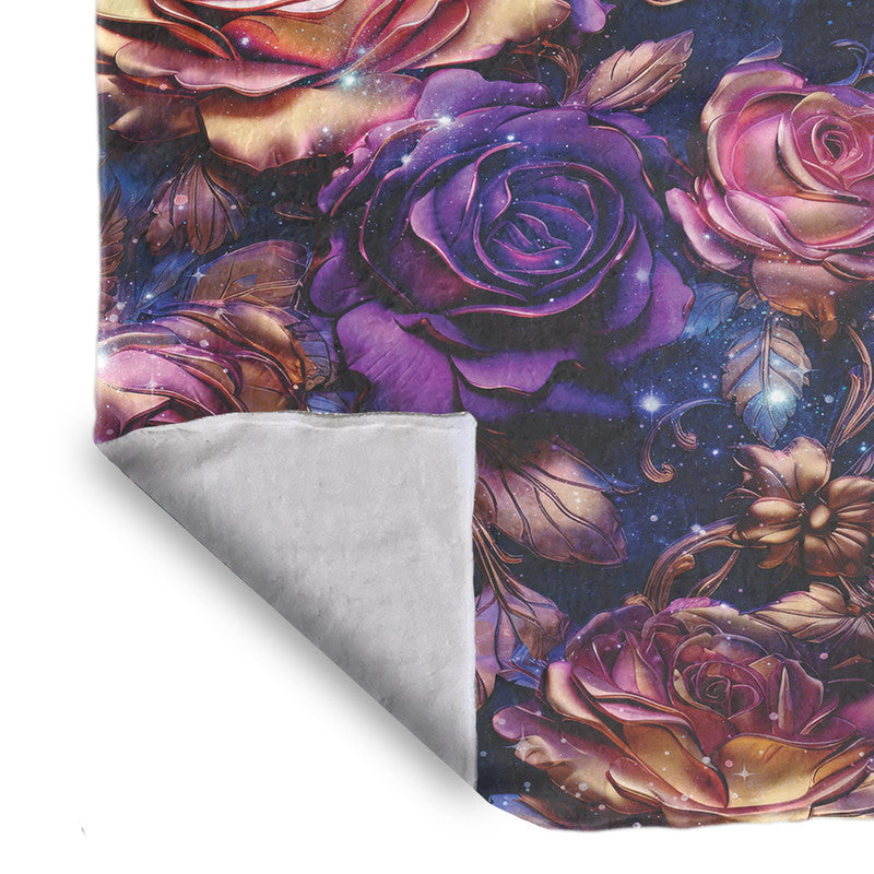 Midnight Roses Light Bed Throw