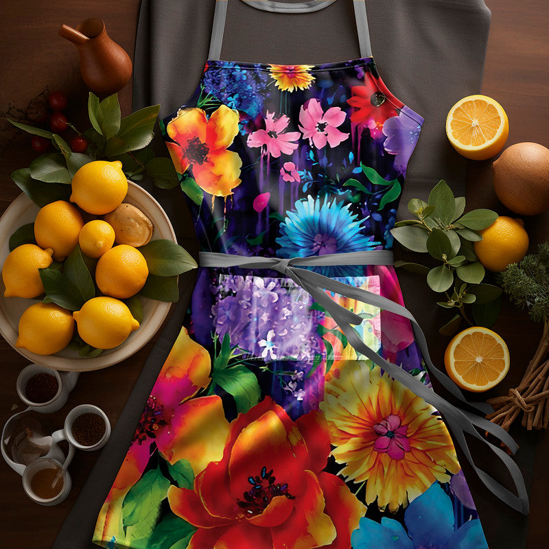 Midnight Garden Medium Length Apron