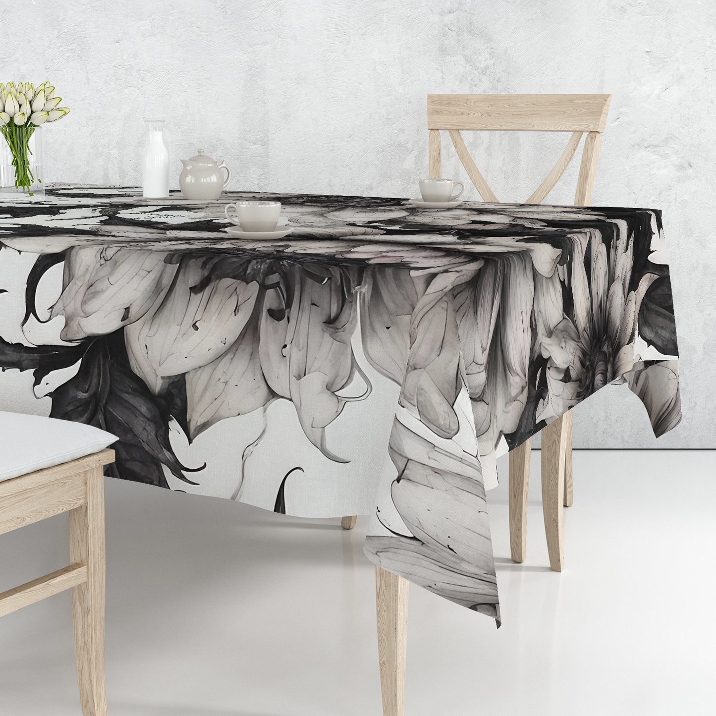 Midnight Garden Flowers By Nathan Pieterse Rectangle Tablecloth