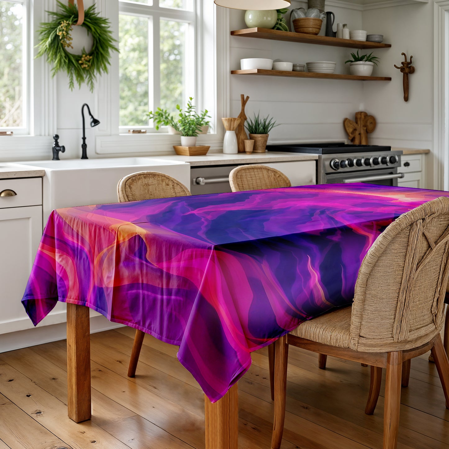 Midnight Mango Rectangle Tablecloth
