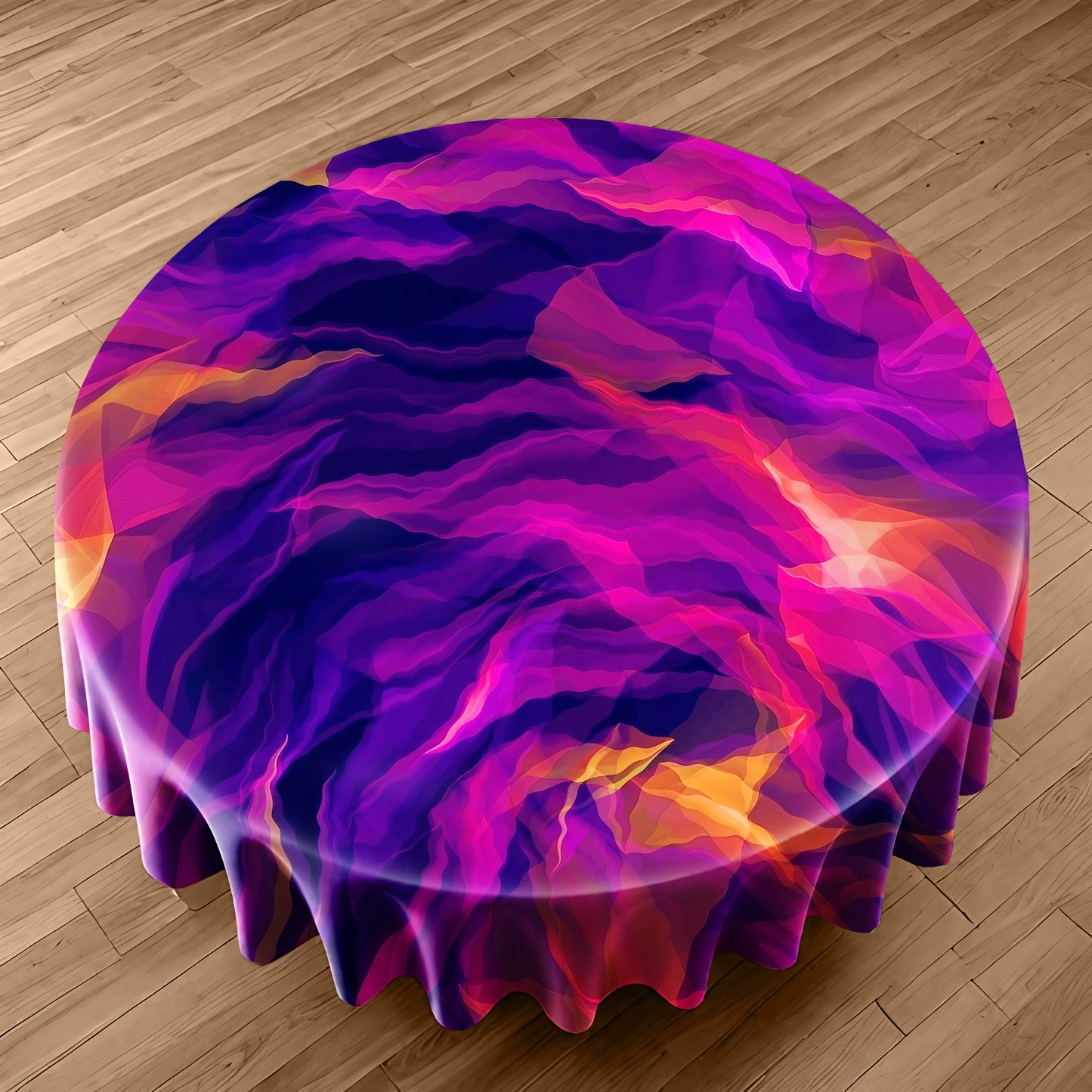Midnight Mango Round Tablecloth