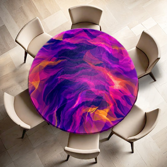 Midnight Mango Round Tablecloth
