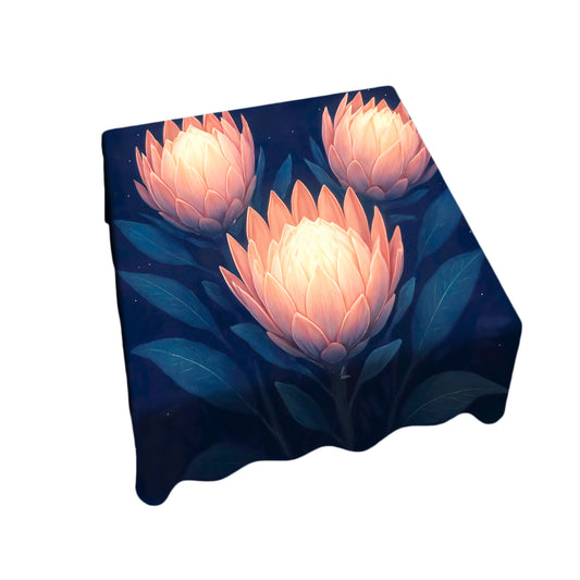 Midnight Protea Square Tablecloth by Nathan Pieterse