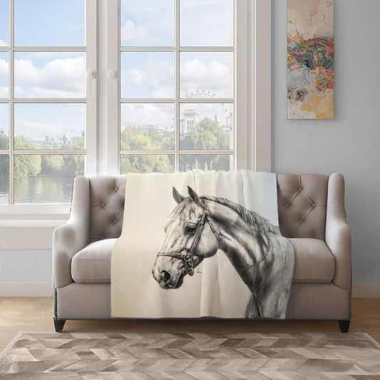 Midnight Majesty Horse Light Weight Fleece Blanket By Nathan Pieterse