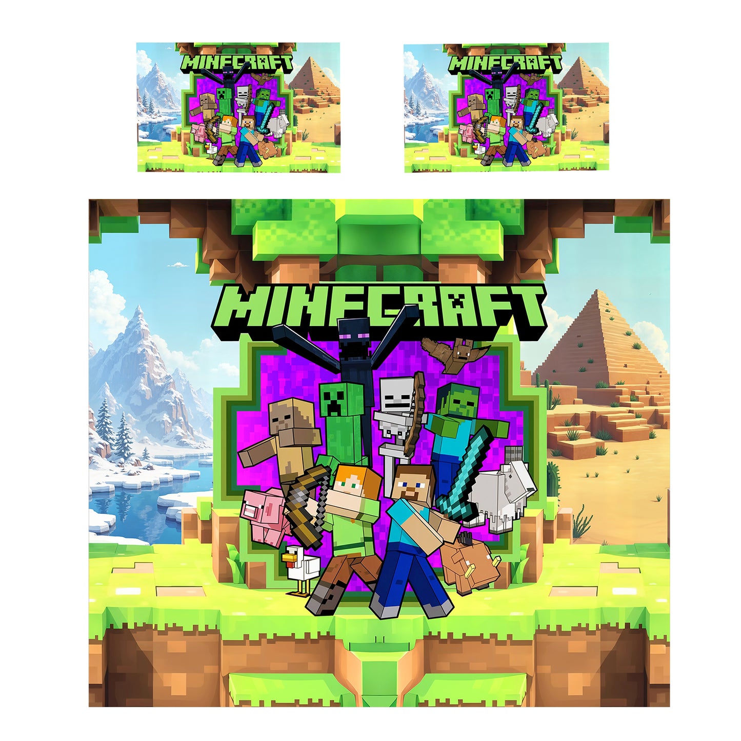 Minecraft Gate of Embers Duvet Cover Set