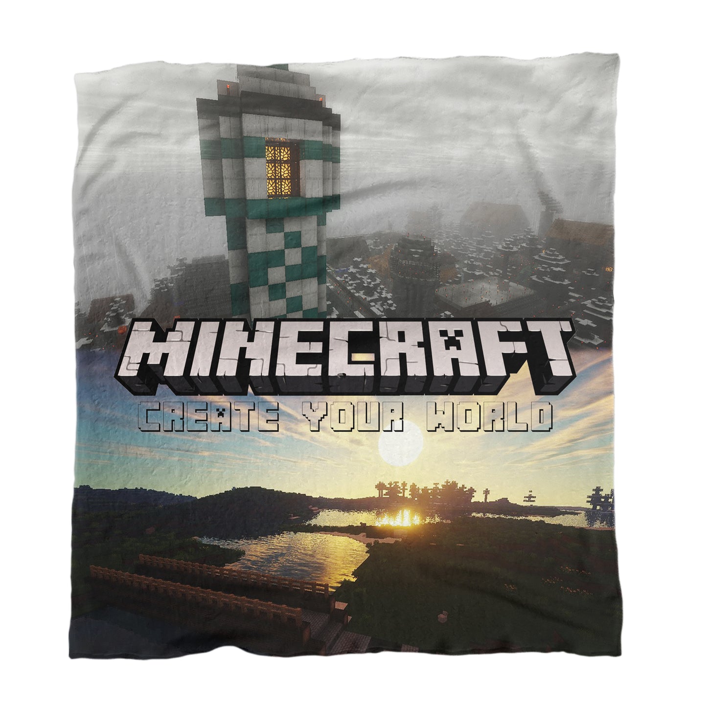 Minecraft Light Weight Fleece Blanket