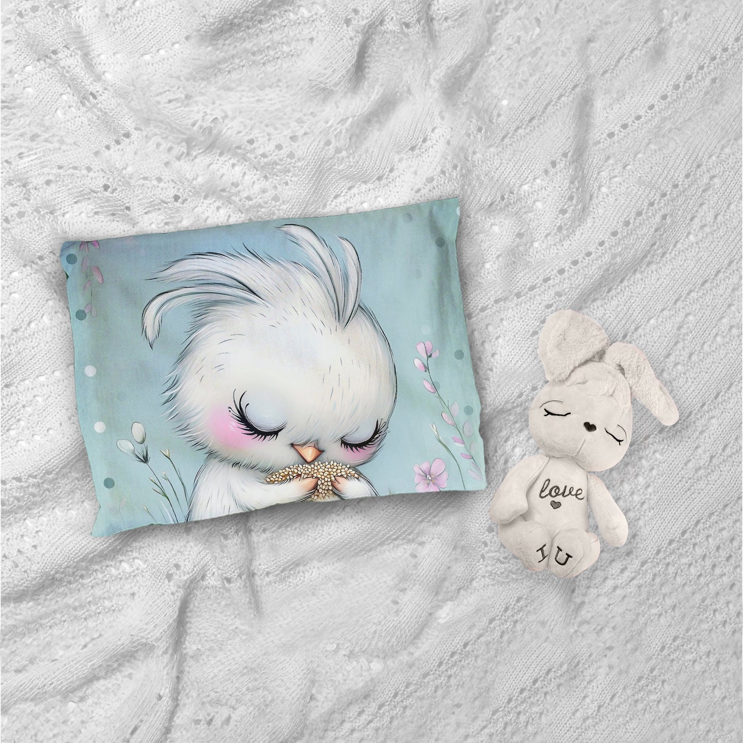 Mint Green Baby Animal Bird Cot Set