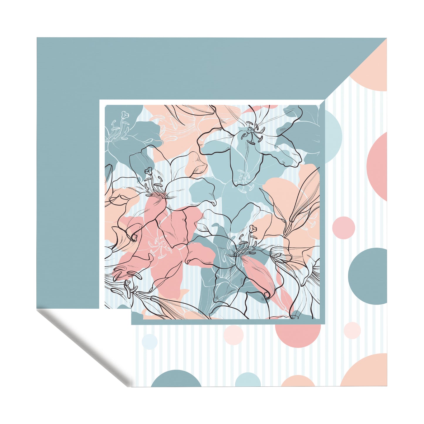 Mint Green and White Square Tablecloth