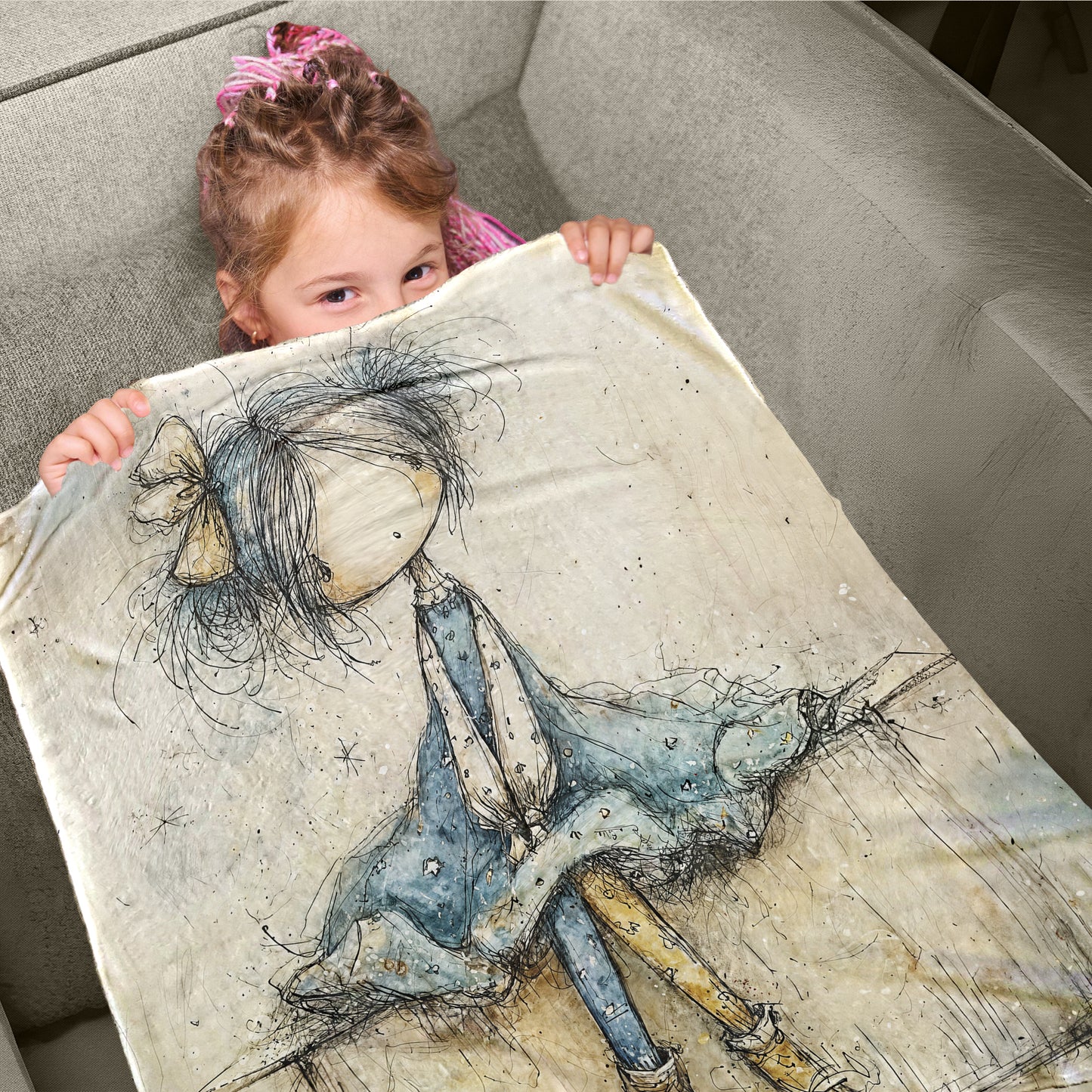 Miss Hazel Toddler Fleece Blanket