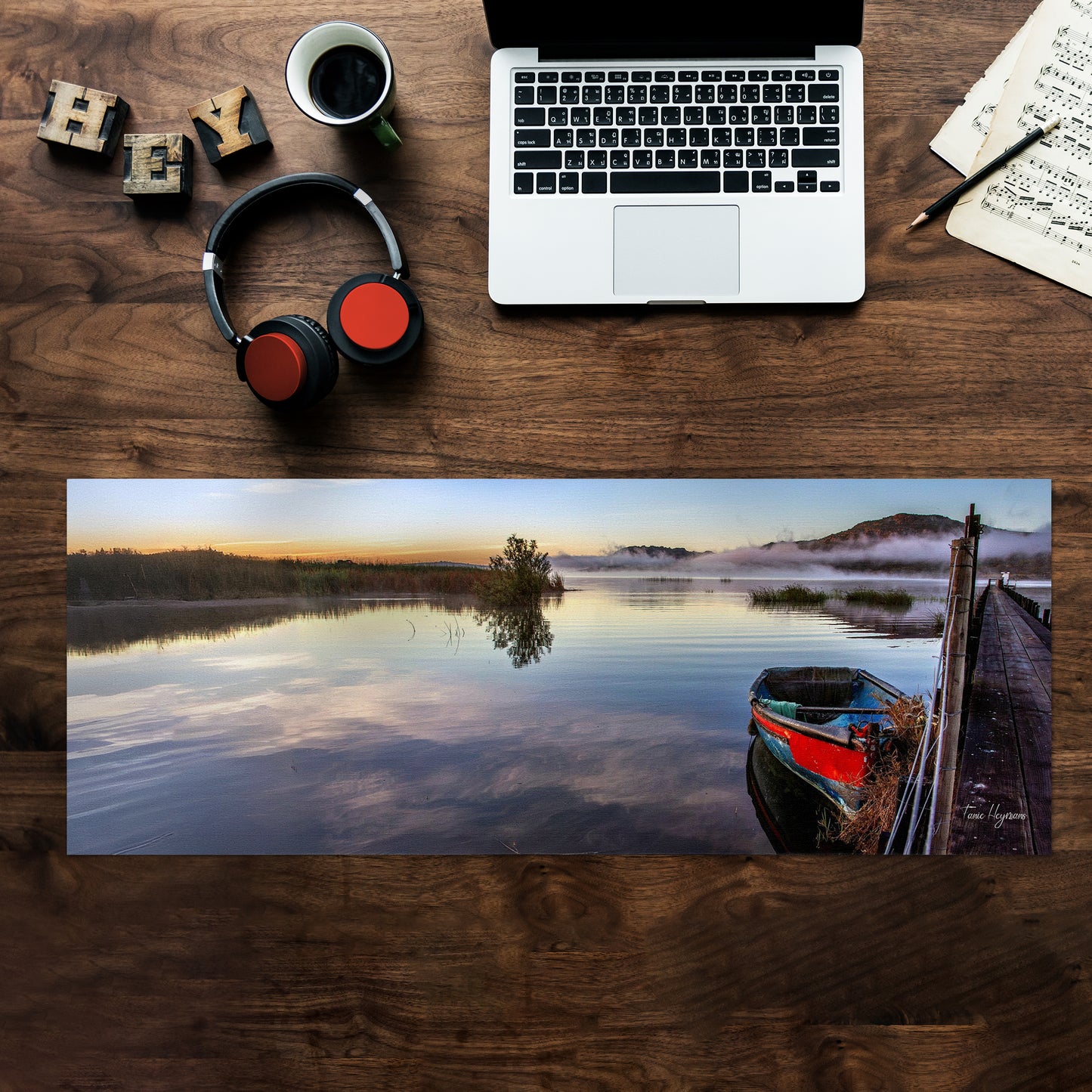 Misty Morning Desk Pad by Fanie Heymans
