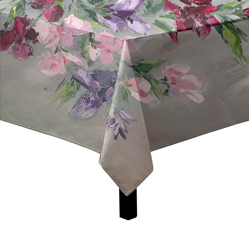Mix of Floral in Porcelain Pot Square Tablecloth By Juanette Menderoi