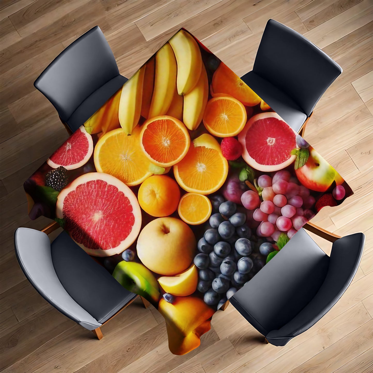 Mixed Fruit Square Tablecloth
