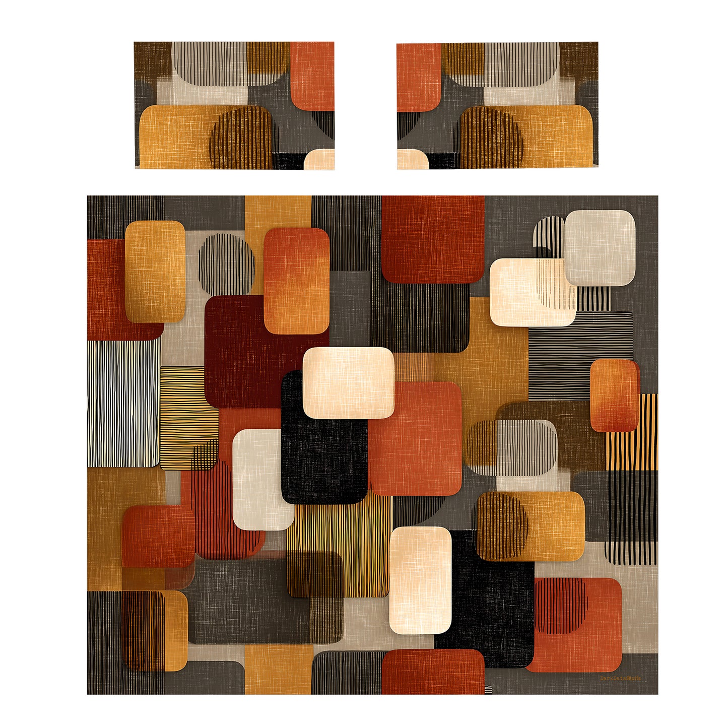 Modern African Block Pattern Duvet Cover Set by Wikus Schalkwyk