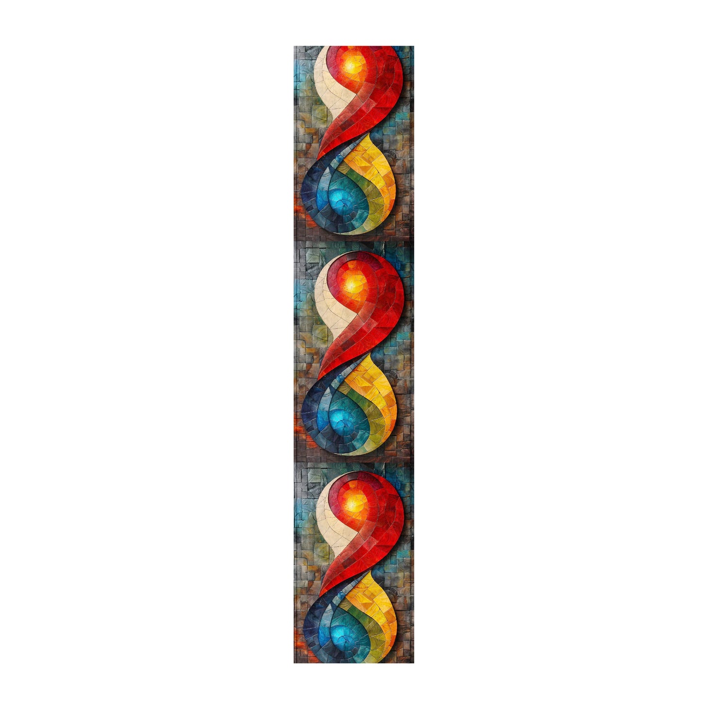 Modern Mosaic in Rich Colours Table Runner