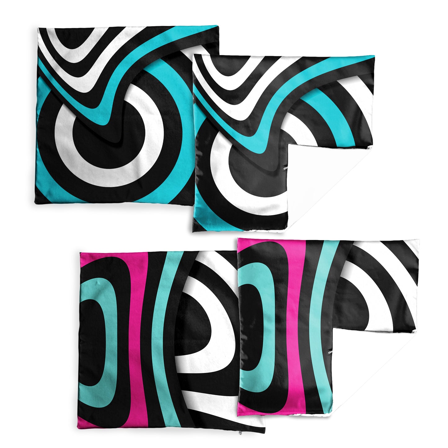 Modern Wave Pattern Luxury Scatter Covers (Set of 4)