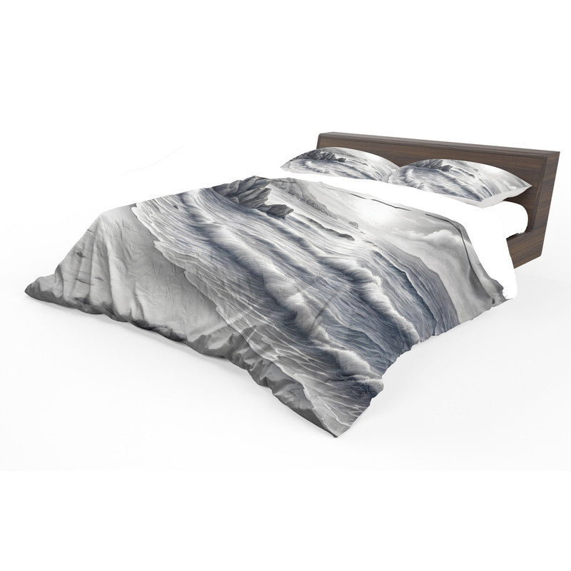 Monochrome Tides Duvet Cover Set by Nathan Pieterse