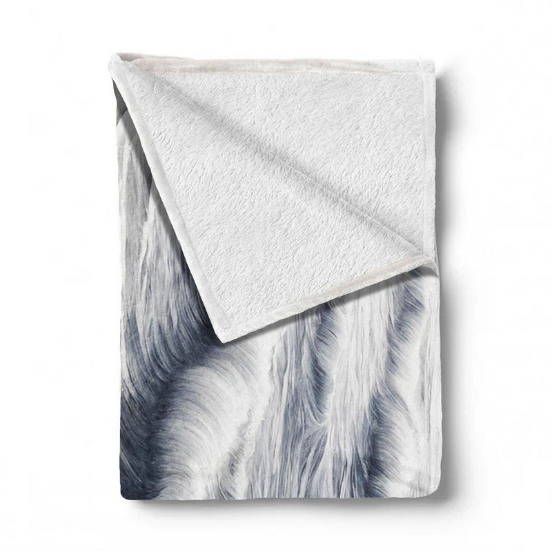 Monochrome Tides Light Weight Fleece Blanket by Nathan Pieterse
