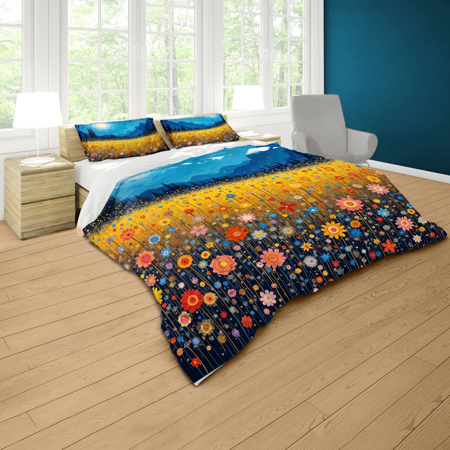 Moonlit Blooms Duvet Cover Set