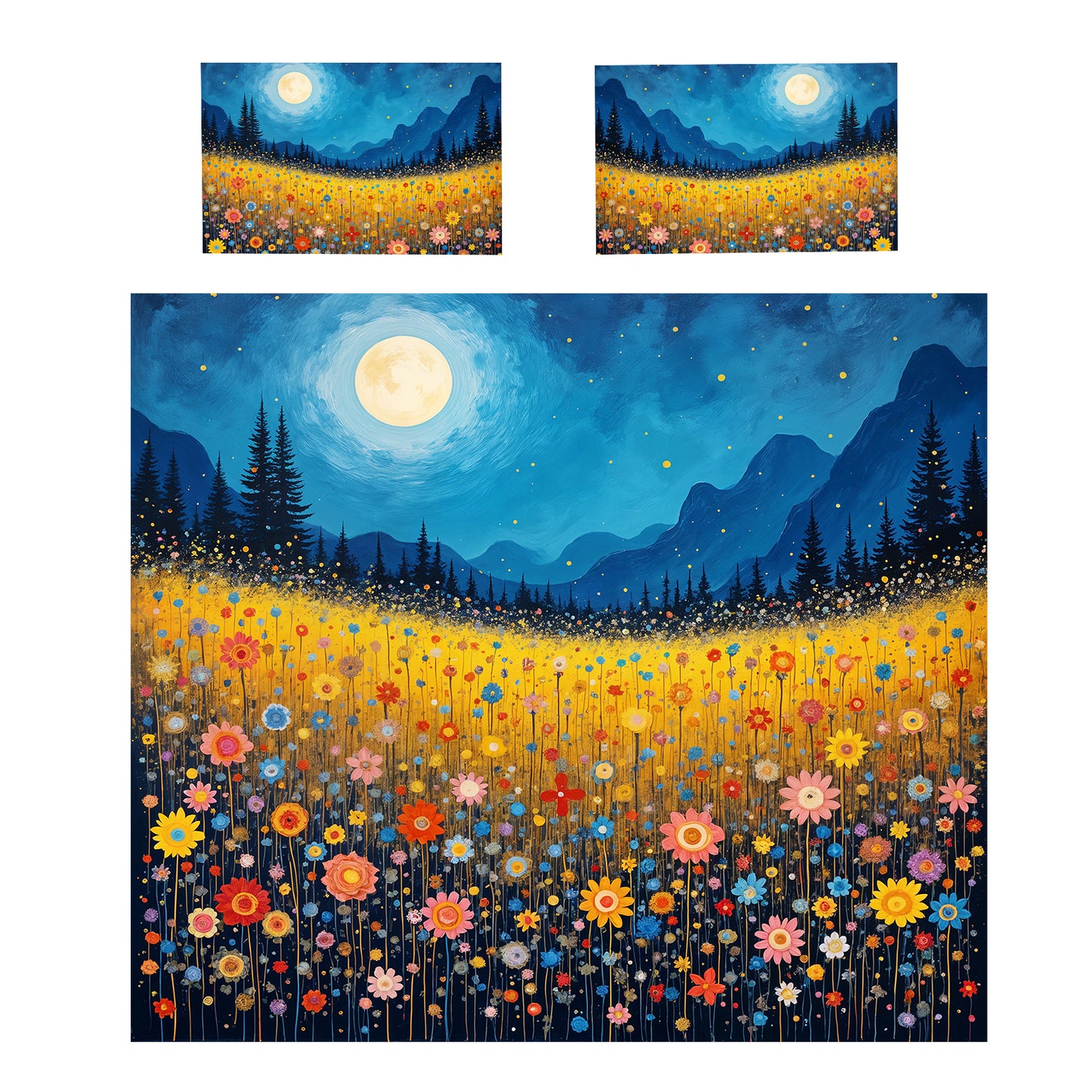 Moonlit Blooms Duvet Cover Set