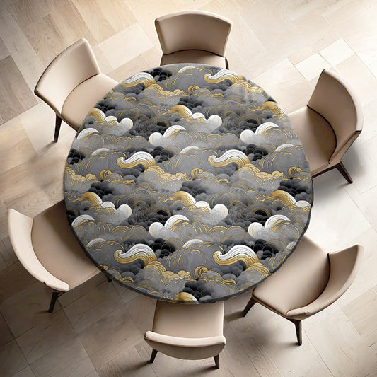 Motion Clouds Round Tablecloth