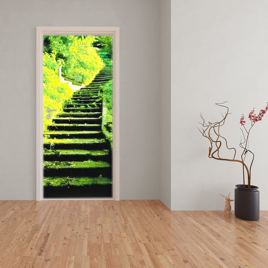 Mountain Stairway Decoupage Door