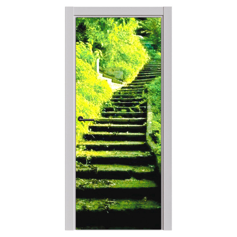 Mountain Stairway Decoupage Door