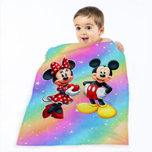 Mr and Mrs Mouse Toddler Fleece Blanket