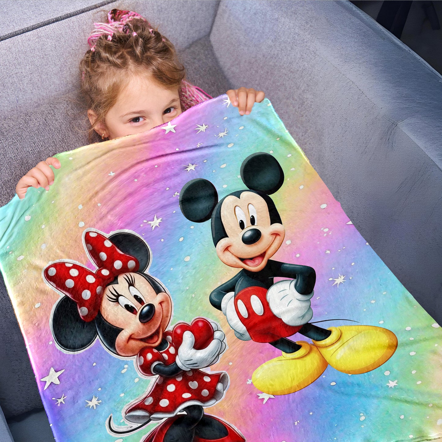 Mr and Mrs Mouse Toddler Fleece Blanket