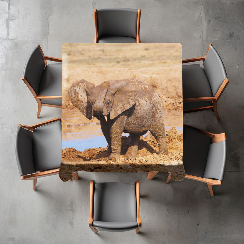 Mud Bath Square Tablecloth by Annette Heymans